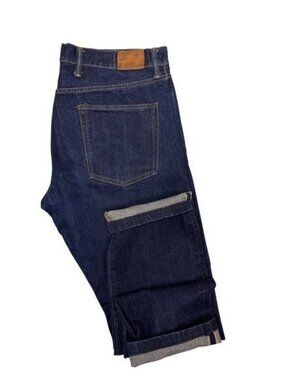 Gap 1969 Slim Japanese Selvedge Denim Jeans Dark Wash Mens 36x32 (Fits 36x28)